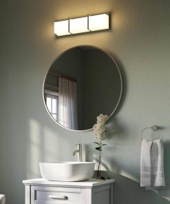 Allen + Roth Roveland 30-in Round Bathroom Mirror with Brushed Nickel Finish
