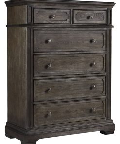 Mikalene B737-46 Six-Drawer Chest in Brown Metallic